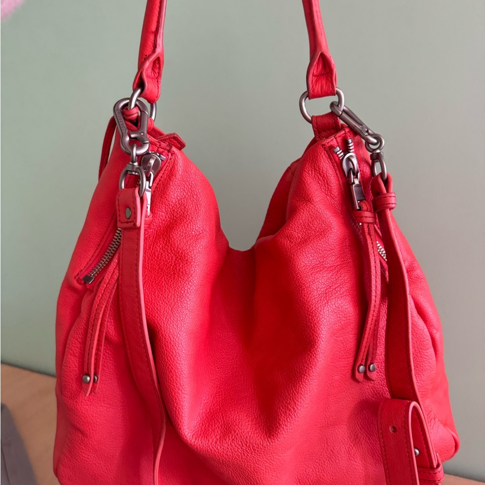 Orange 🍊Leather Shoulder Bag